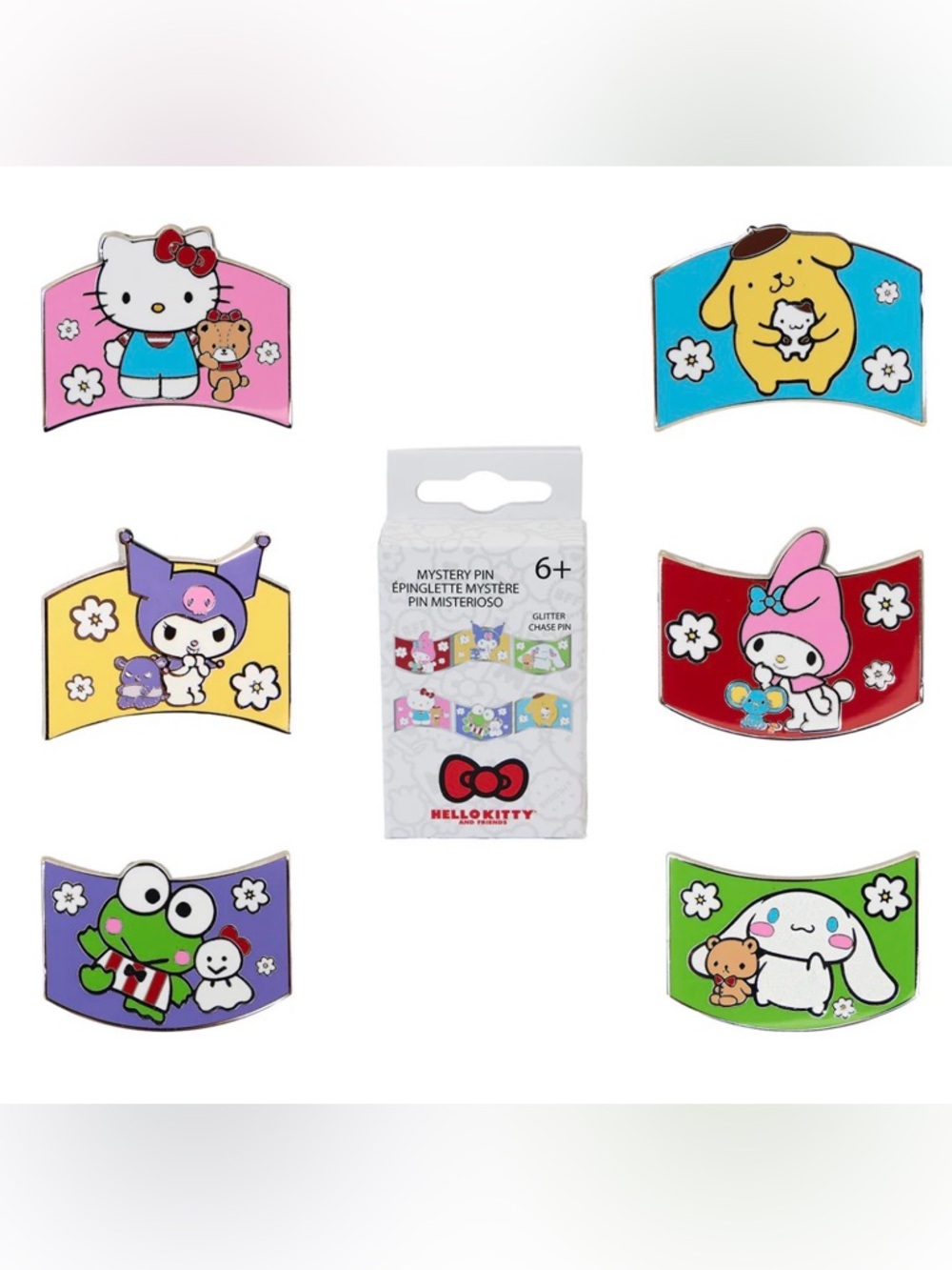 Loungefly Sanrio Hello Kitty and Friends Color Block Kuromi Pin Only